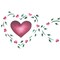 Hearts and Leaves Wall Stencil | 267 by Designer Stencils | Pattern Stencils | Reusable Stencils for Painting | Safe & Reusable Template for Wall Decor | Try This Stencil Instead of a Wallpaper | Easy to Use & Clean Art Stencil Pattern